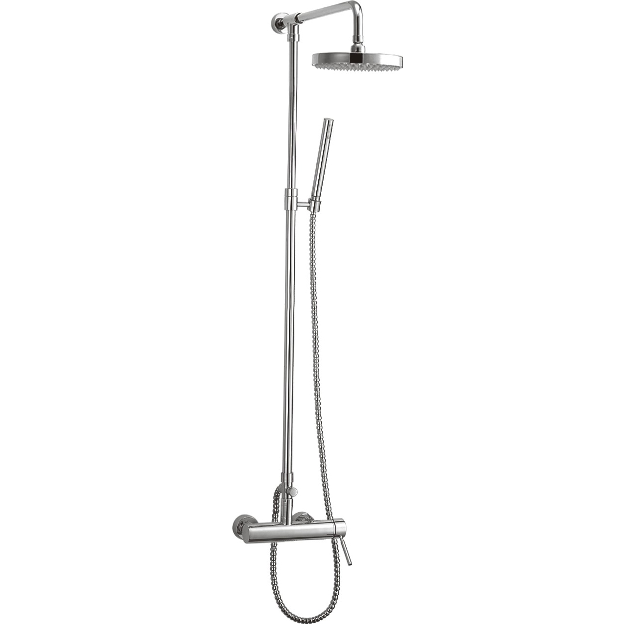 shower mixer with shower head and hand shower