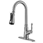 Single lever pull-out kitchen mixer