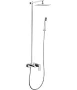 shower mixer with shower head and hand shower