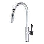 Single lever pull-out kitchen mixer
